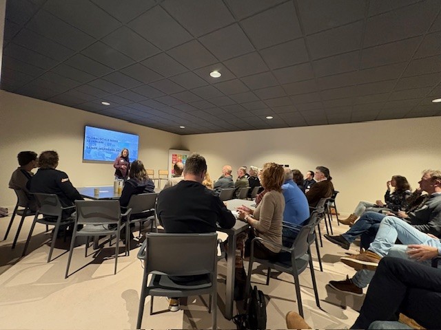 Foto van verschillende ondernemers bij de Global Goals.